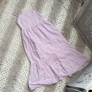 Cat & Jack lavender maxi dress girls medium textured florals garden party summer